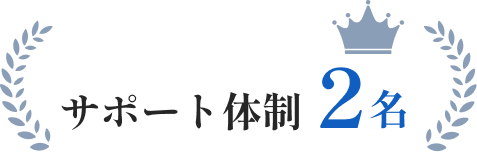 サポート体制2名